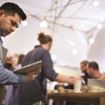 Man on tablet
