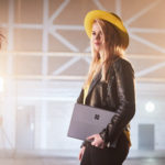 Sofie Lindblom holding Surface Pro 6