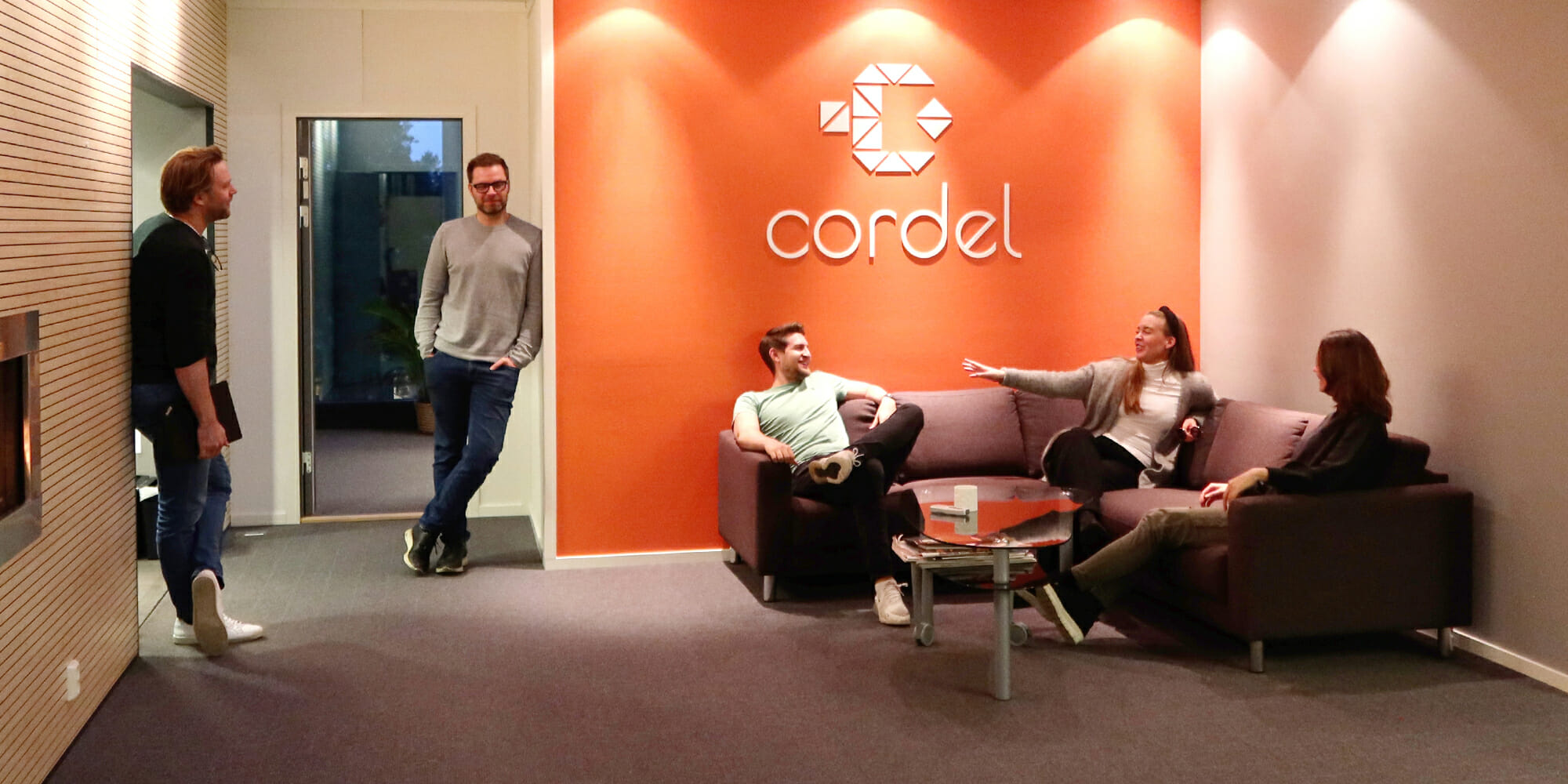 a group of people in a room