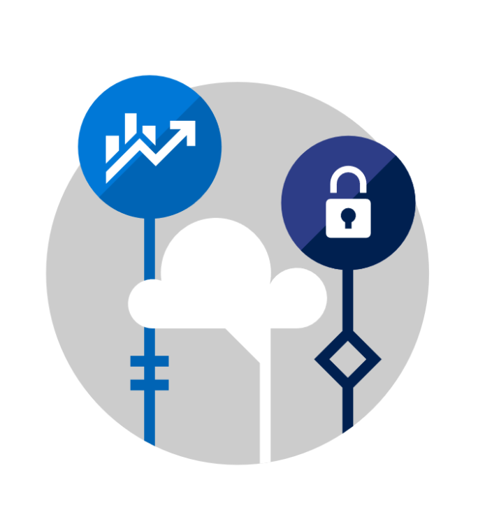Illustrations depecting AI data analytics.