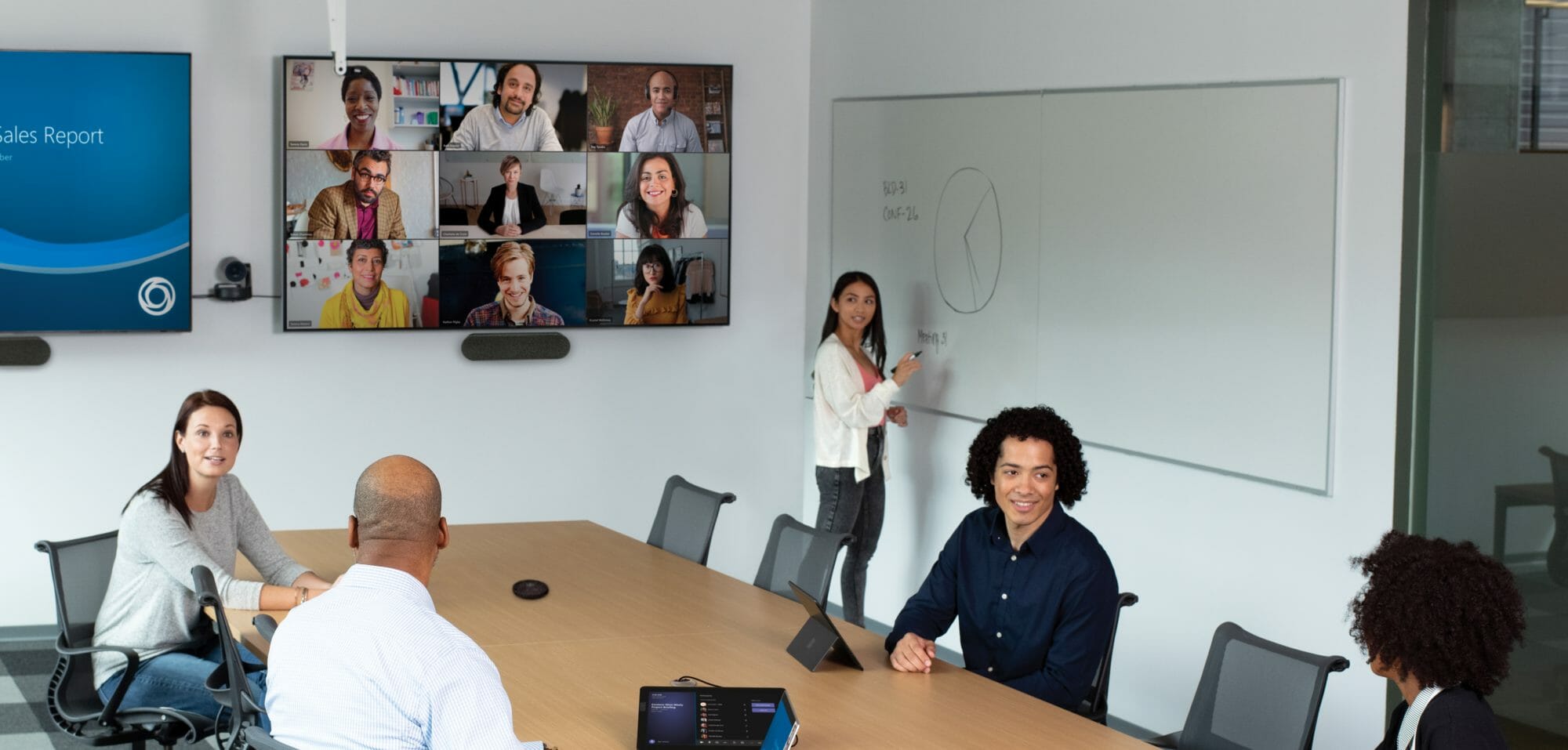 People in a room