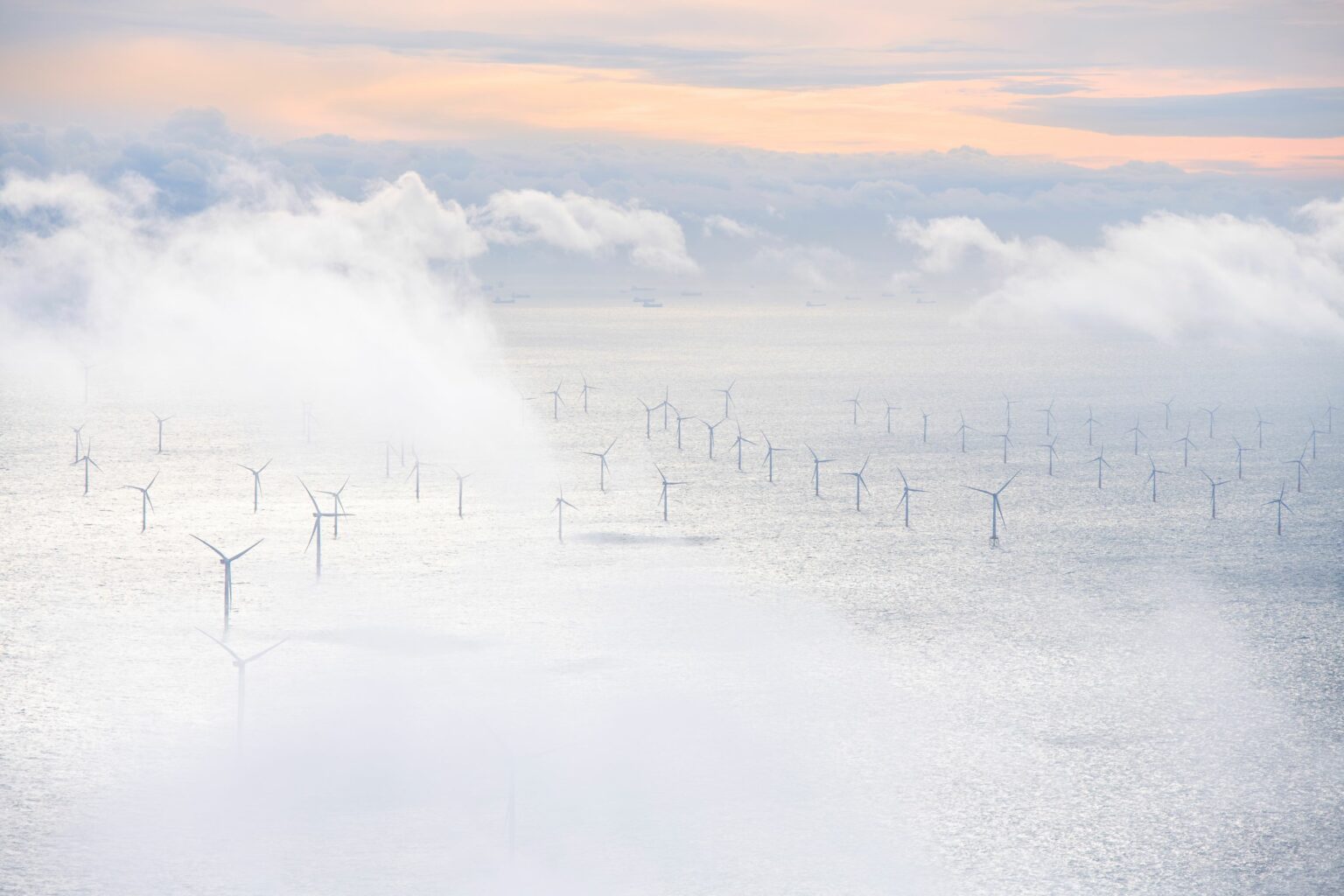 Sky with windmills