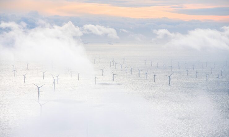 Sky with windmills